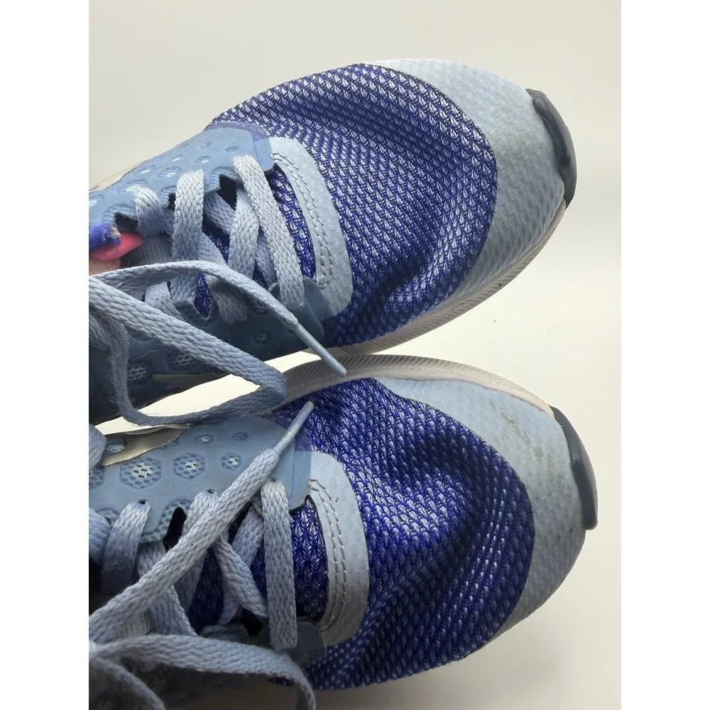 Nike Downshifter 7 Running Shoes Kids 4Y Blue Grey Good 869972-400 Mesh Sneaker